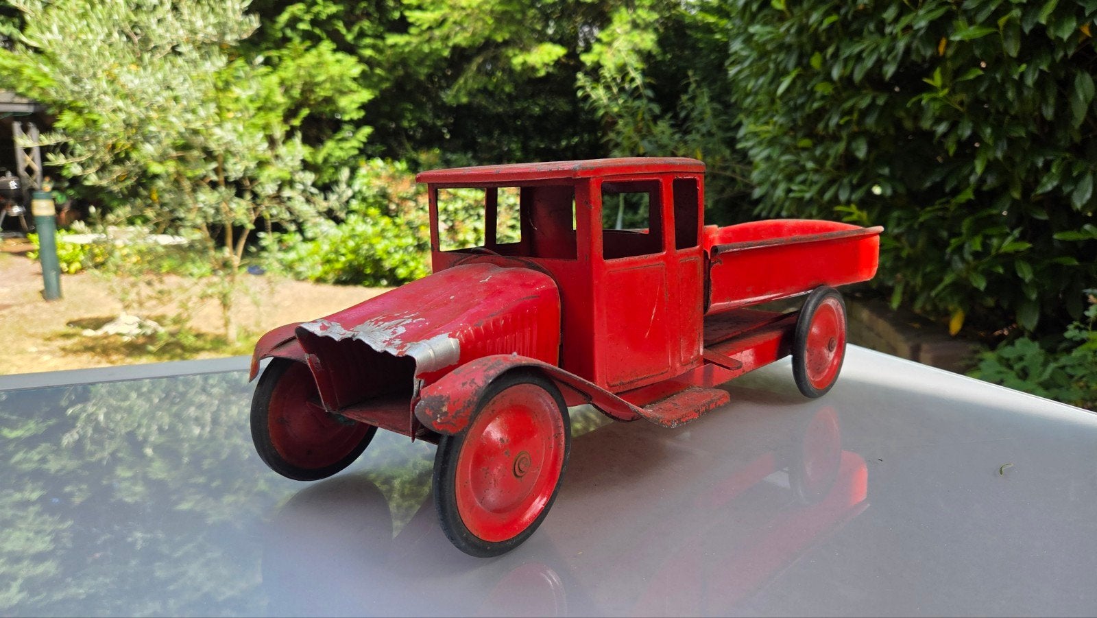 Oude Triang Tri-ang Bedford blikken speelgoed auto truck, Ophalen of Verzenden