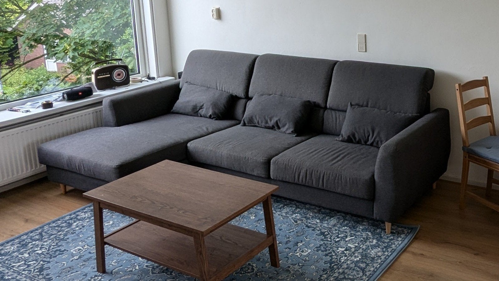 Ikea SLATORP 3-zits bank met chaise lounge., Ophalen, Gebruikt