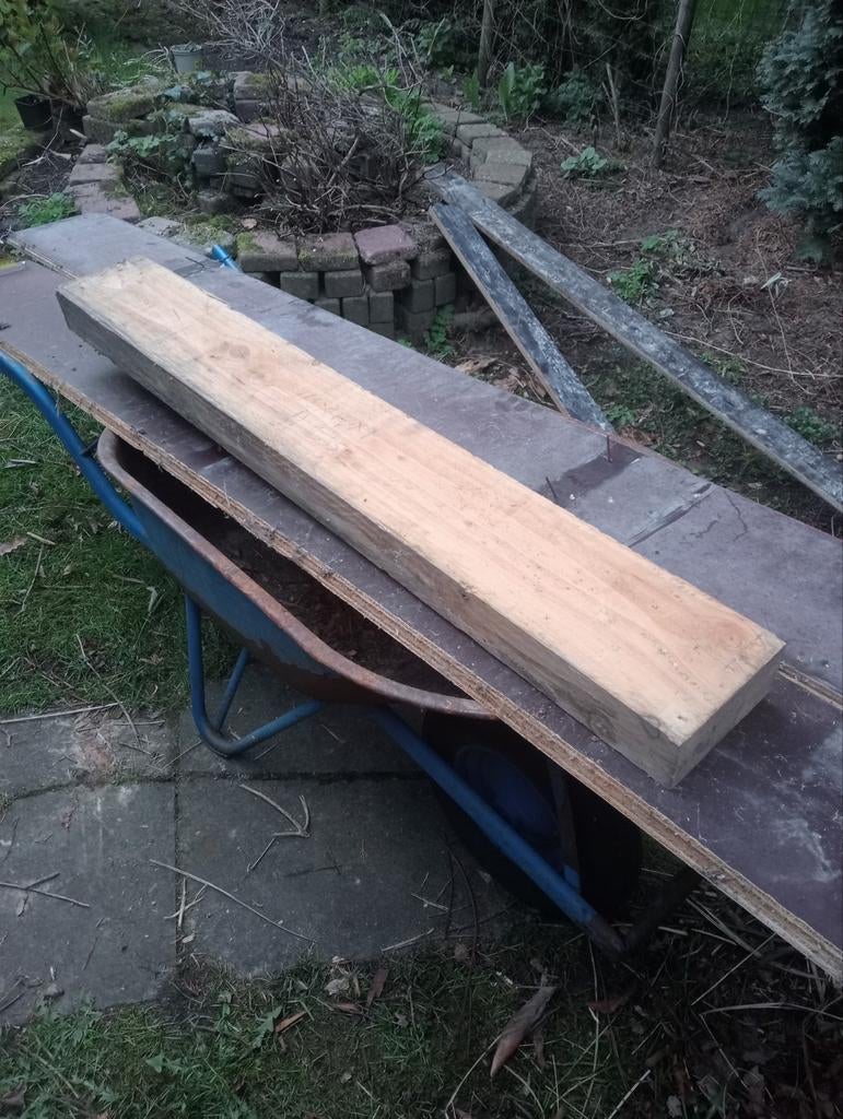 Balken 11stuks van113x15x7., Doe-het-zelf en Verbouw, Hout en Planken, Ophalen, Balk, Vuren, 50 mm of meer