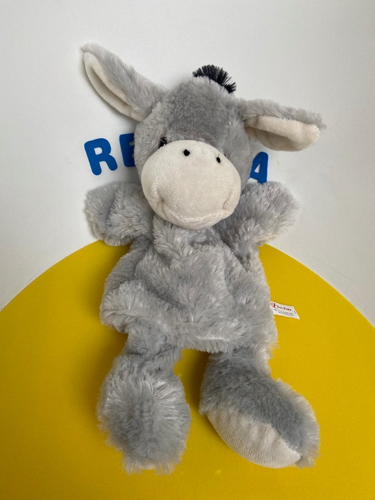 K3879 Toi-toys handpop ezel grijs, Ophalen of Verzenden, Zo goed als nieuw, Overige typen