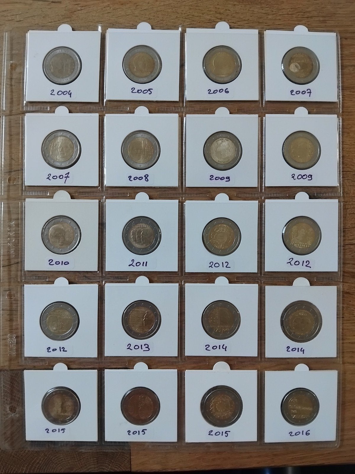 42x 2 Euro Luxemburg . 2004 t/m 2025., Ophalen