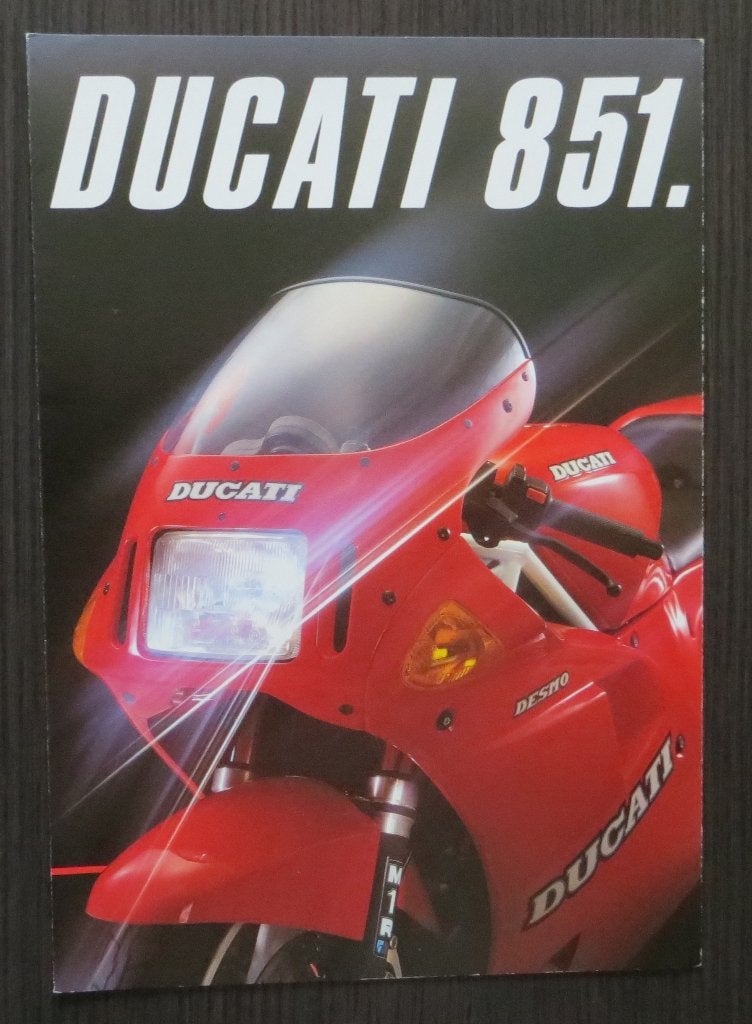 Folder Ducati 851 (Marzocchi) - circa 1989 - 8 blz (It/Eng), Verzenden, Ducati