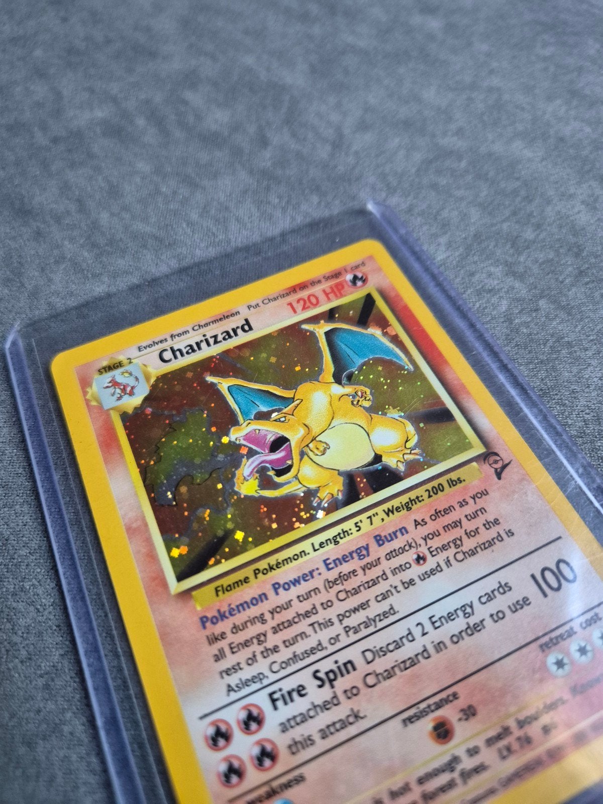 Charizard 4/130 base set 2, Ophalen of Verzenden, Gebruikt, Losse kaart, Foil