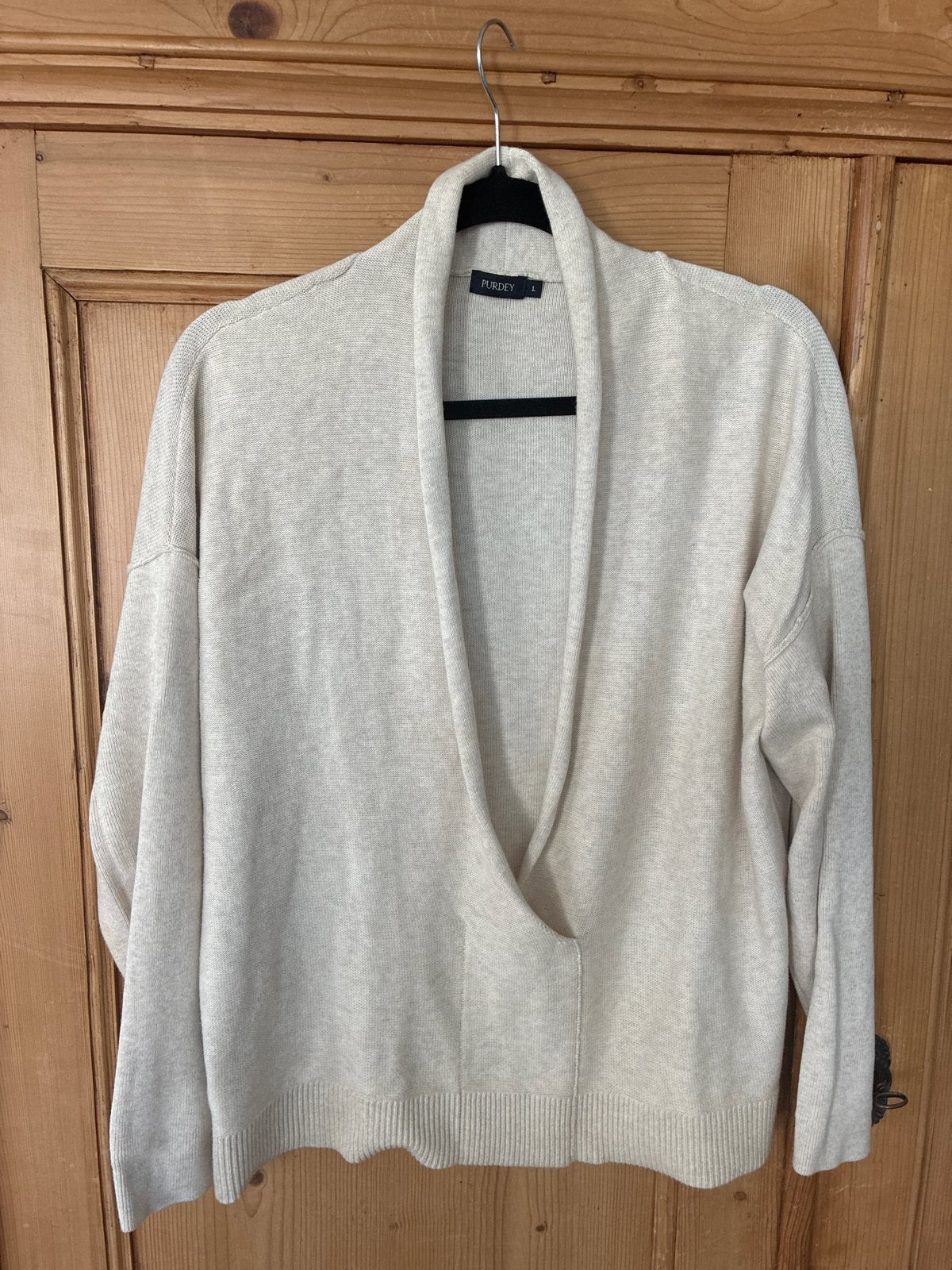 Purdey trui katoen - Maat L, Verzenden, Zo goed als nieuw, Maat 42/44 (L), Beige