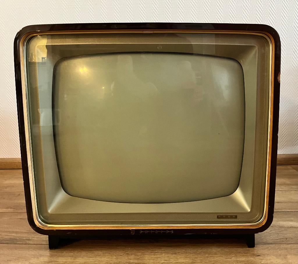 PHILIPS 23TX315A /03 BELLINI lampen televisie (jaren 60), Ophalen, Philips, Gebruikt, 50 Hz
