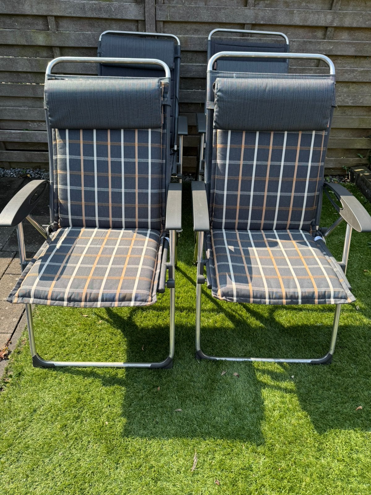 4x Lafuma relaxstoel inclusief 2 sets kussens, Ophalen, Zo goed als nieuw, Campingstoel