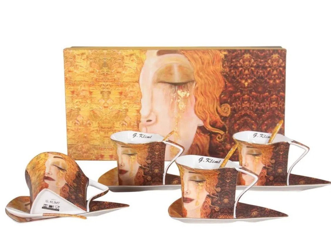 Koffie of thee kop en schotels Gustav Klimt, Ophalen of Verzenden