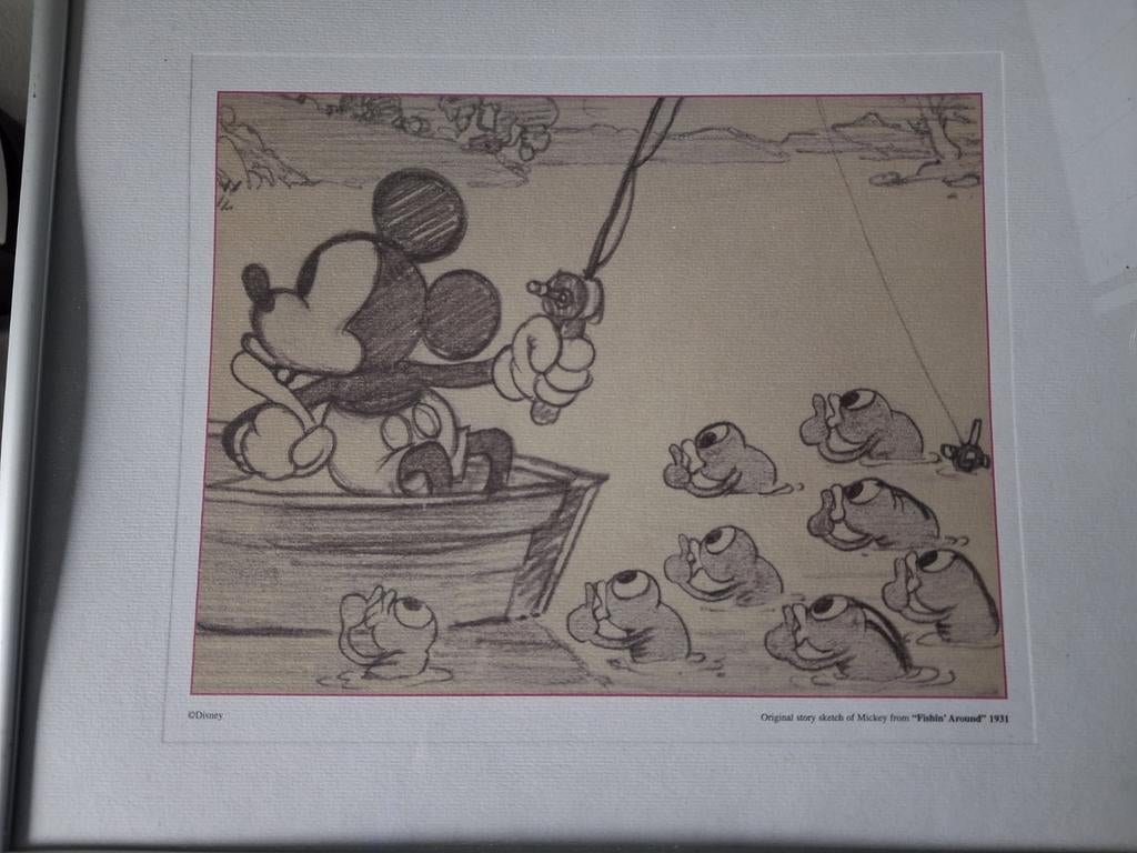 Mickey Mouse potloodtekening, Ophalen of Verzenden, Mickey Mouse, Zo goed als nieuw, Beeldje of Figuurtje