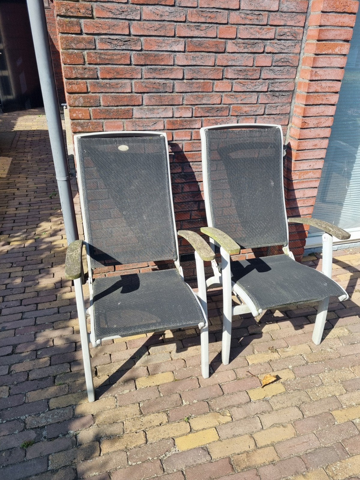 Hartman tuinstoelen 2x. Verstelbaar., Ophalen, Gebruikt, Campingstoel
