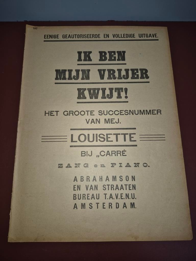 Ik ben mijn vrijer Kwijt! LOUISETTE, Ophalen of Verzenden, Zo goed als nieuw, Zang