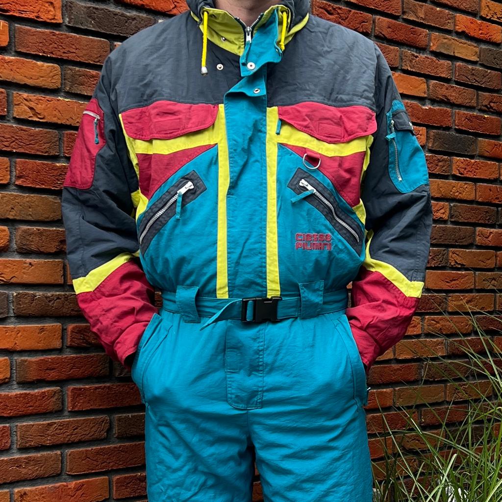 Vintage Retro Skipak (M/L), Kleding | Heren, Wintersportkleding, Ophalen of Verzenden, Gedragen, Maat 48/50 (M), Pak