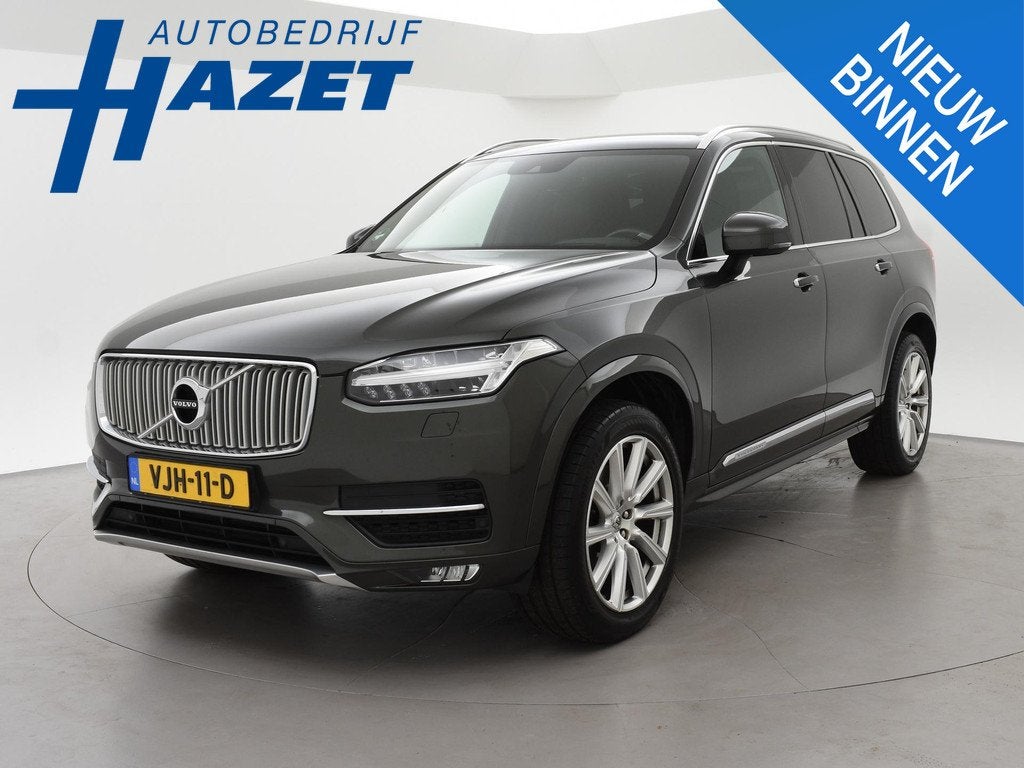 Volvo XC90 2.0 D5 AWD 235 PK AUT. GRIJS KENTEKEN INSCRIPTION, Auto's, Gebruikt, Euro 6, 4 cilinders, 1969 cc