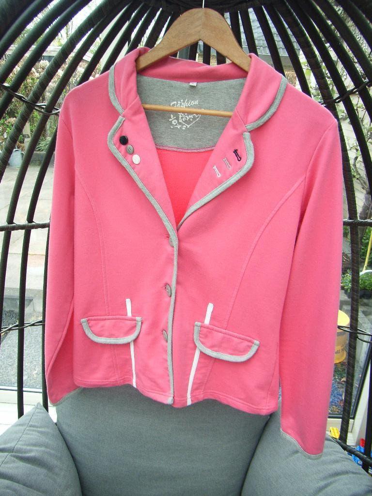 z.g.a.n. roze jasje/blazer Fashion maat L zachte joggingstof, Maat 38/40 (M), Ophalen of Verzenden, Zo goed als nieuw, Jasje