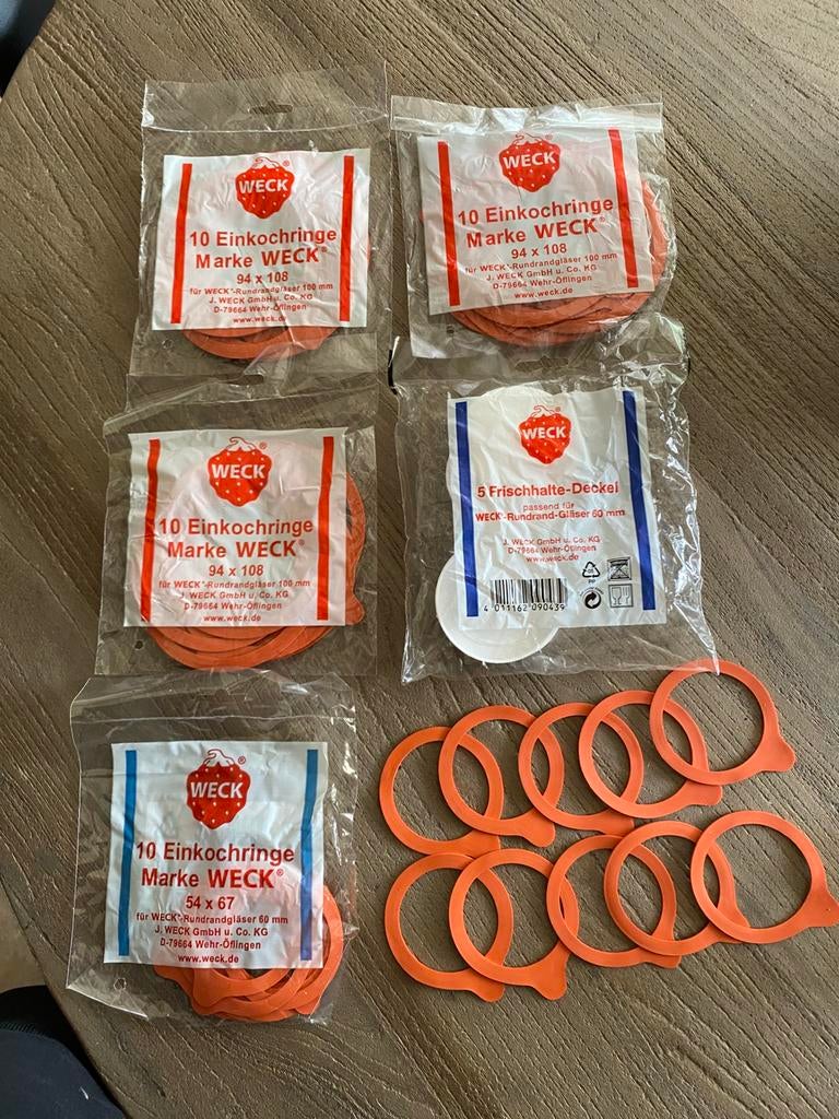 Nieuwe Weckringen voor weckpotten en weck vershouddeksels, Ophalen of Verzenden, Nieuw