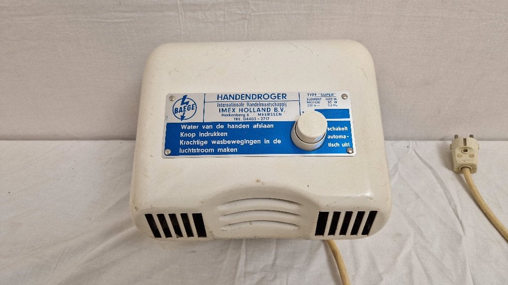 Baege handendroger handdroger imex holland, Ophalen of Verzenden, Gebruikt, Overige typen