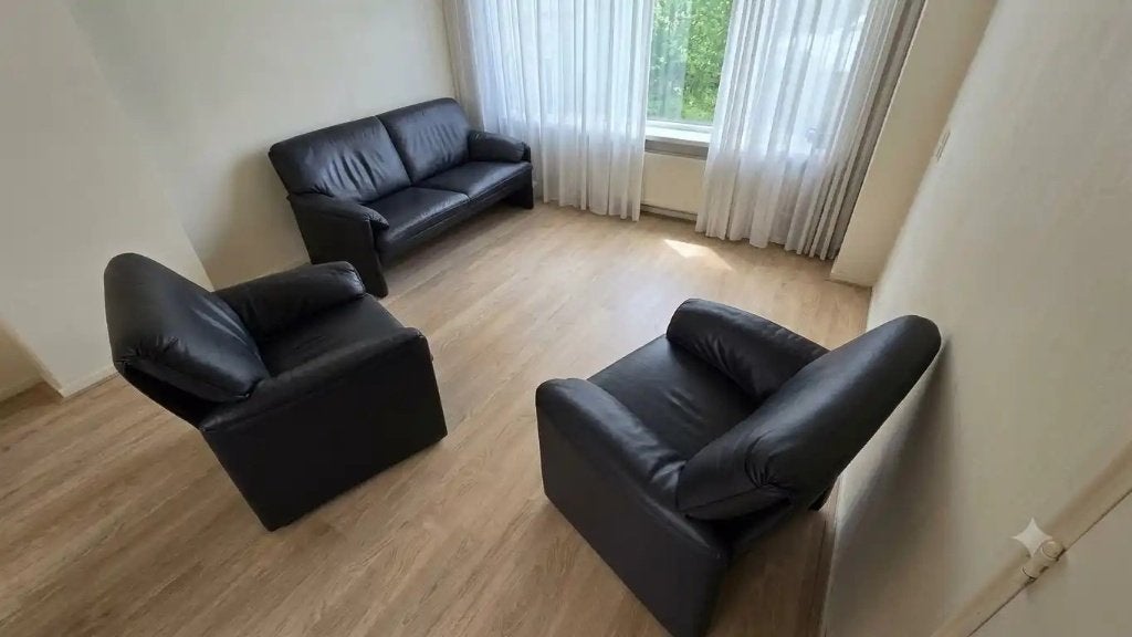 Leren bankstel Leolux, Huis en Inrichting, Ophalen, 150 tot 200 cm, Tweepersoons, Zo goed als nieuw