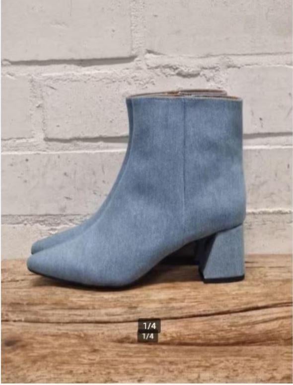 DWARS - Leergevoerde laarsjes maat 37 - Nieuw €149 - DWRS, Kleding | Dames, Schoenen, DWRS, Blauw, Lage of Enkellaarzen, Nieuw