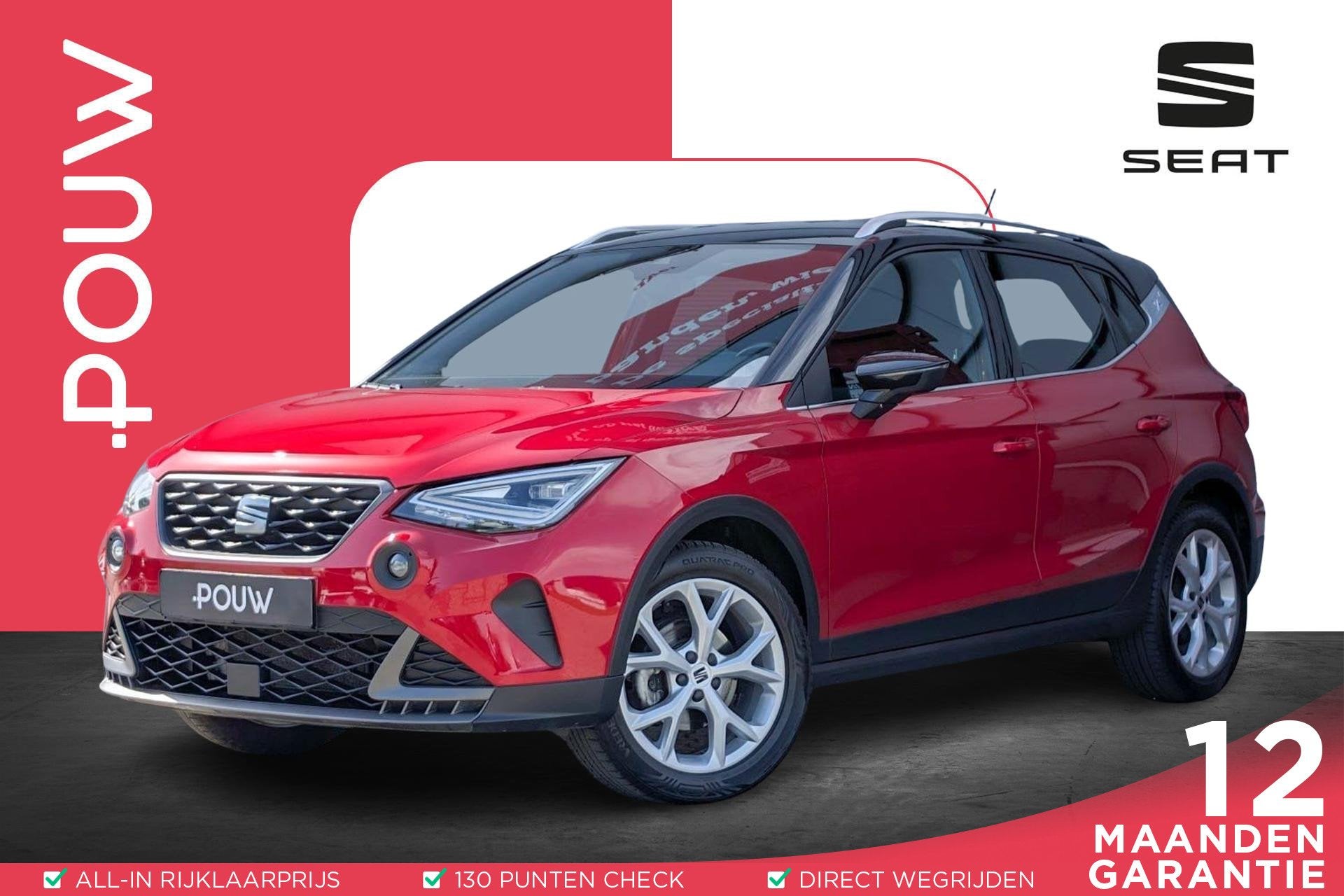 SEAT Arona 1.0 TSI 95pk FR | Trekhaak | Full Link | LED Matr, Auto's, 12 maanden, Stof, Gebruikt, 95 pk