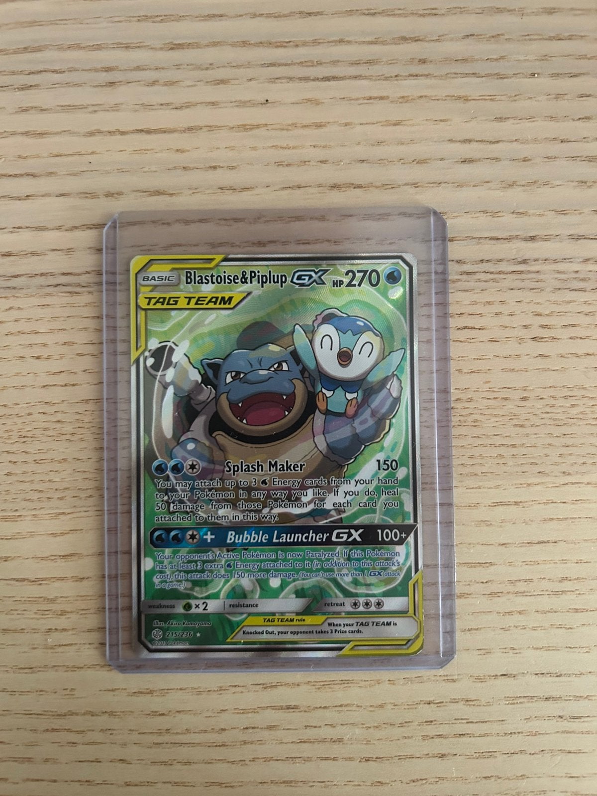 Blastoise & Piplup GX 215/236, Ophalen of Verzenden, Zo goed als nieuw