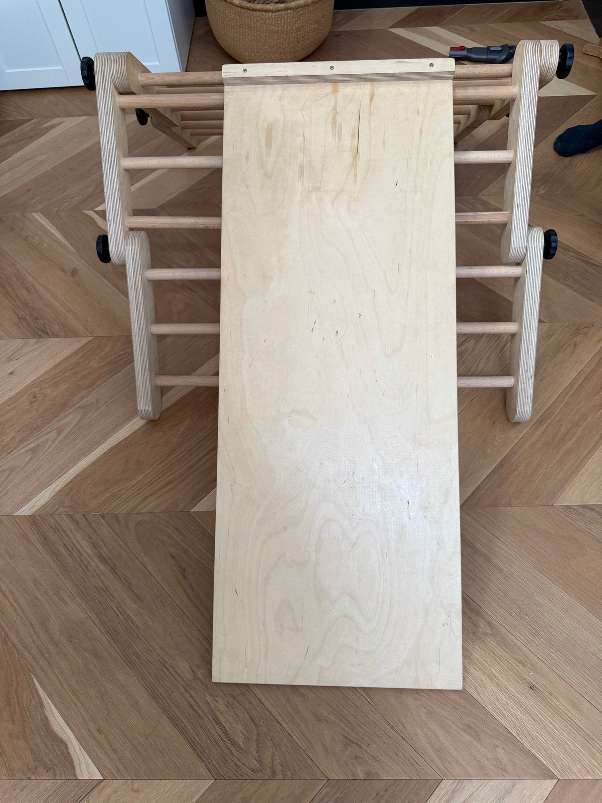 Houten Klimrek met Glijbaan/Klimplank voor Kinderen, Ophalen, Gebruikt, Glijbaan