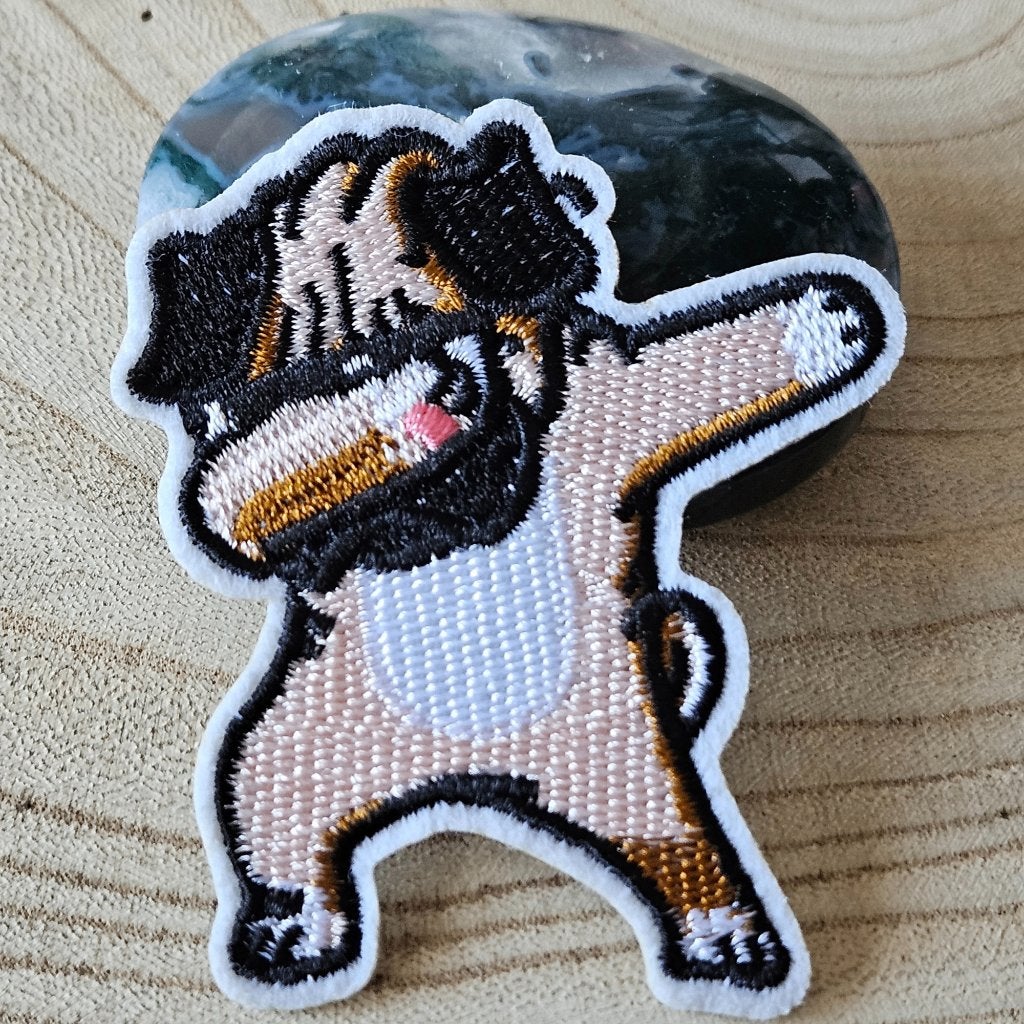 Strijk embleem Iron on Patch applicatie Dansende mopshond