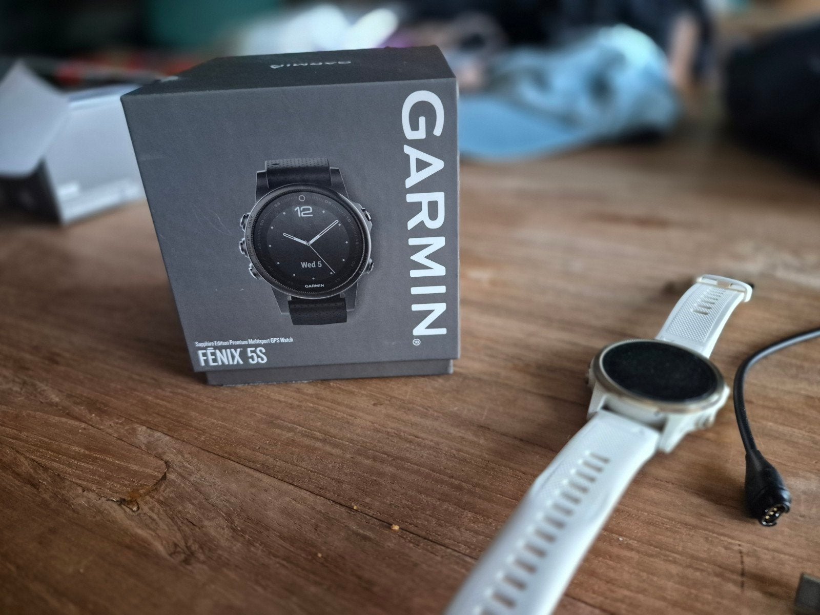 Garmin Fenix 5S Sapphire 42mm, Sieraden, Tassen en Uiterlijk, Gebruikt, Zwart, Garmin, Ophalen of Verzenden