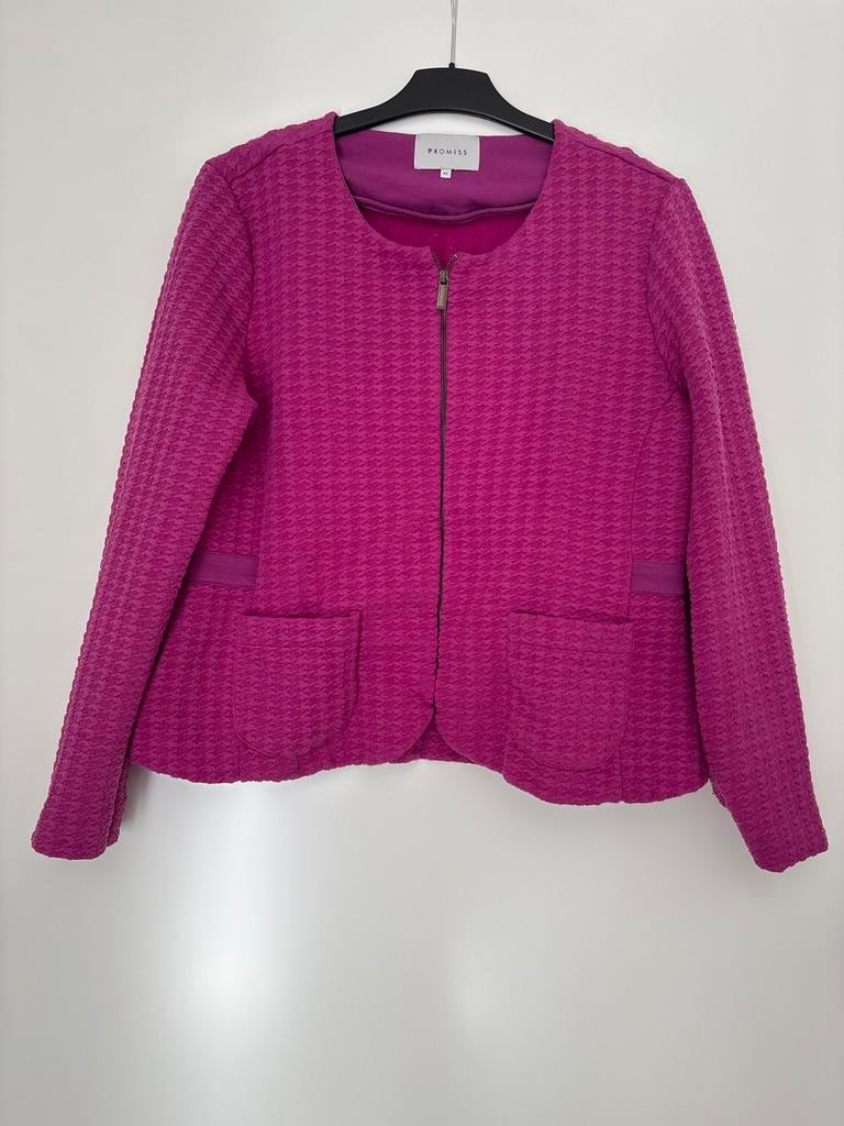Promiss fuchsia jasje/vest maat XL, Ophalen of Verzenden, Zo goed als nieuw, Maat 46/48 (XL) of groter, Paars