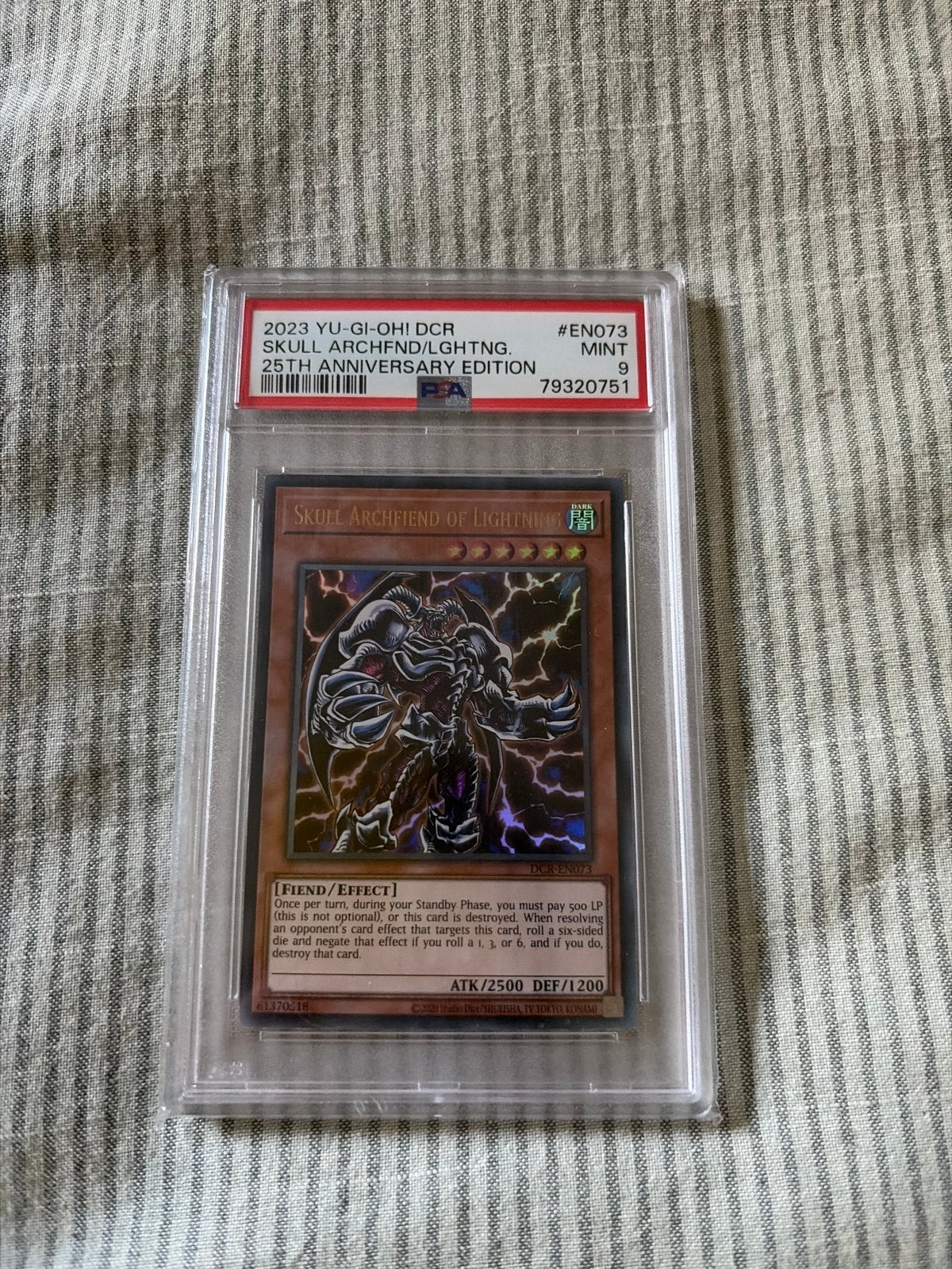 Skull Archfiend of Lightning PSA 9 Yu-Gi-Oh! Kaart, Ophalen, Zo goed als nieuw, Losse kaart