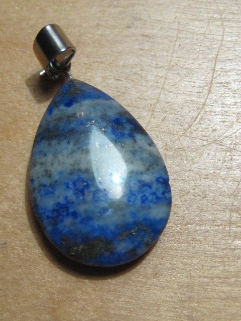 h. 5x aparte edelsteenhanger LAPIS LAZULI (5), Overige voorstellingen, Nieuw, Steen of Mineraal, Met edelsteen