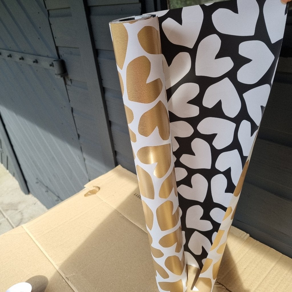 Cadeaupapier toonbankrol papier hartjes rol winkelrol 50cm, Diversen, Verzenden, Nieuw