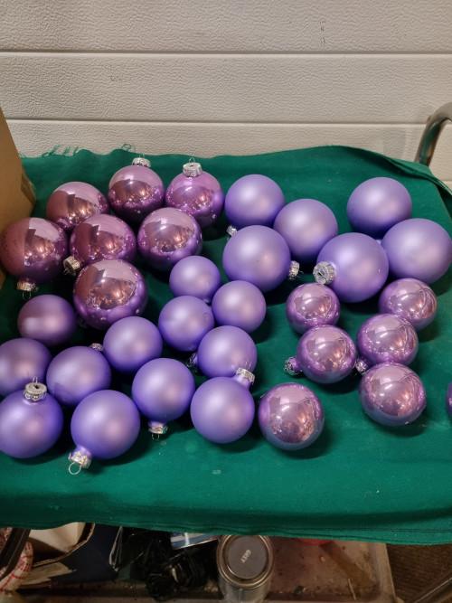 kerstballen paars glas, Ophalen of Verzenden, 'T Olde Gre-j, Info@toldegrej.nl, Endepoelstraat 20f Didam