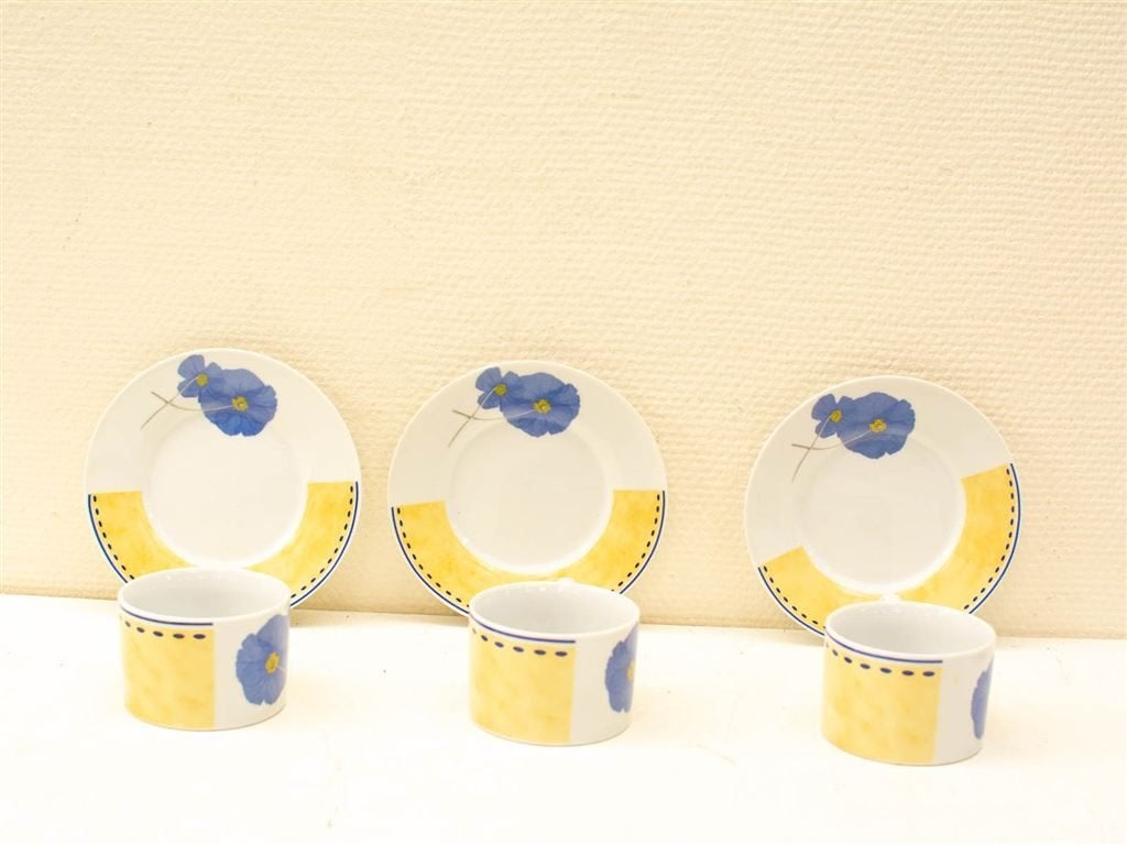 Set 3 kopjes 3 schoteltjes 30631, Gebruikt, Ophalen of Verzenden, Bord(en), Wedgwood