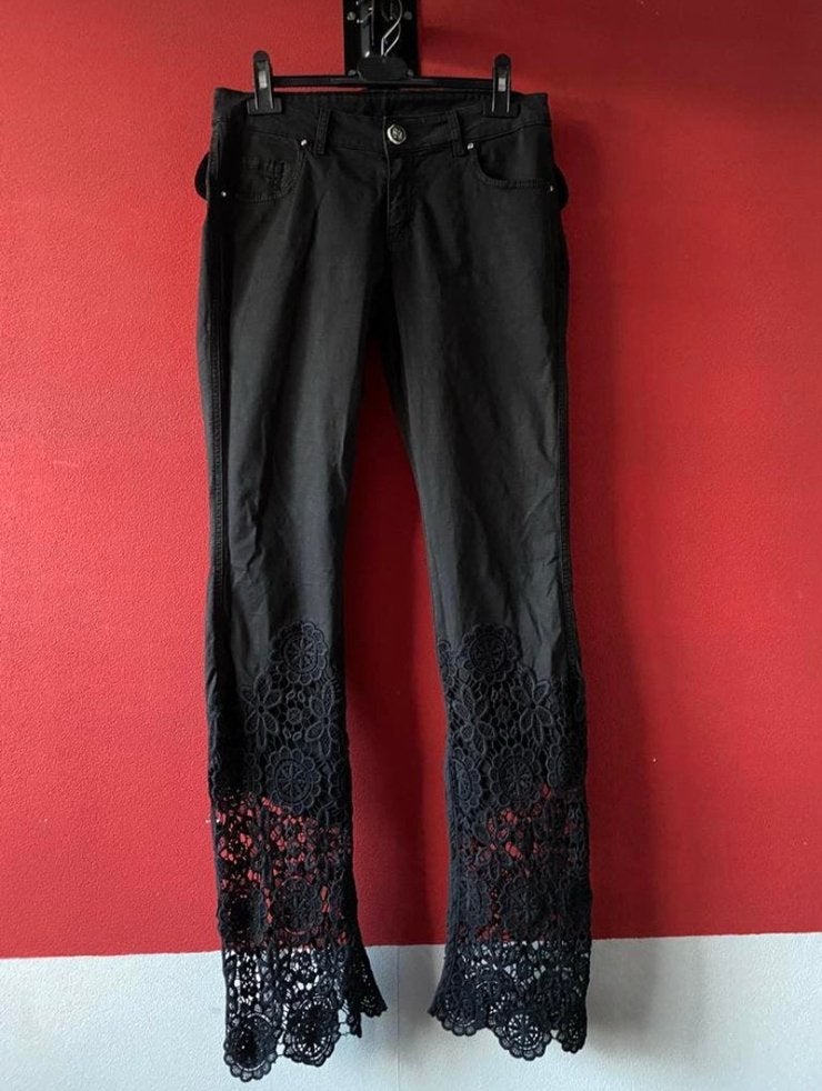 Exclusieve zwarte broek van Elisa Cavaletti maat M . ZGAN, Kleding | Dames, Maat 38/40 (M), Zwart, Ophalen of Verzenden, Zo goed als nieuw