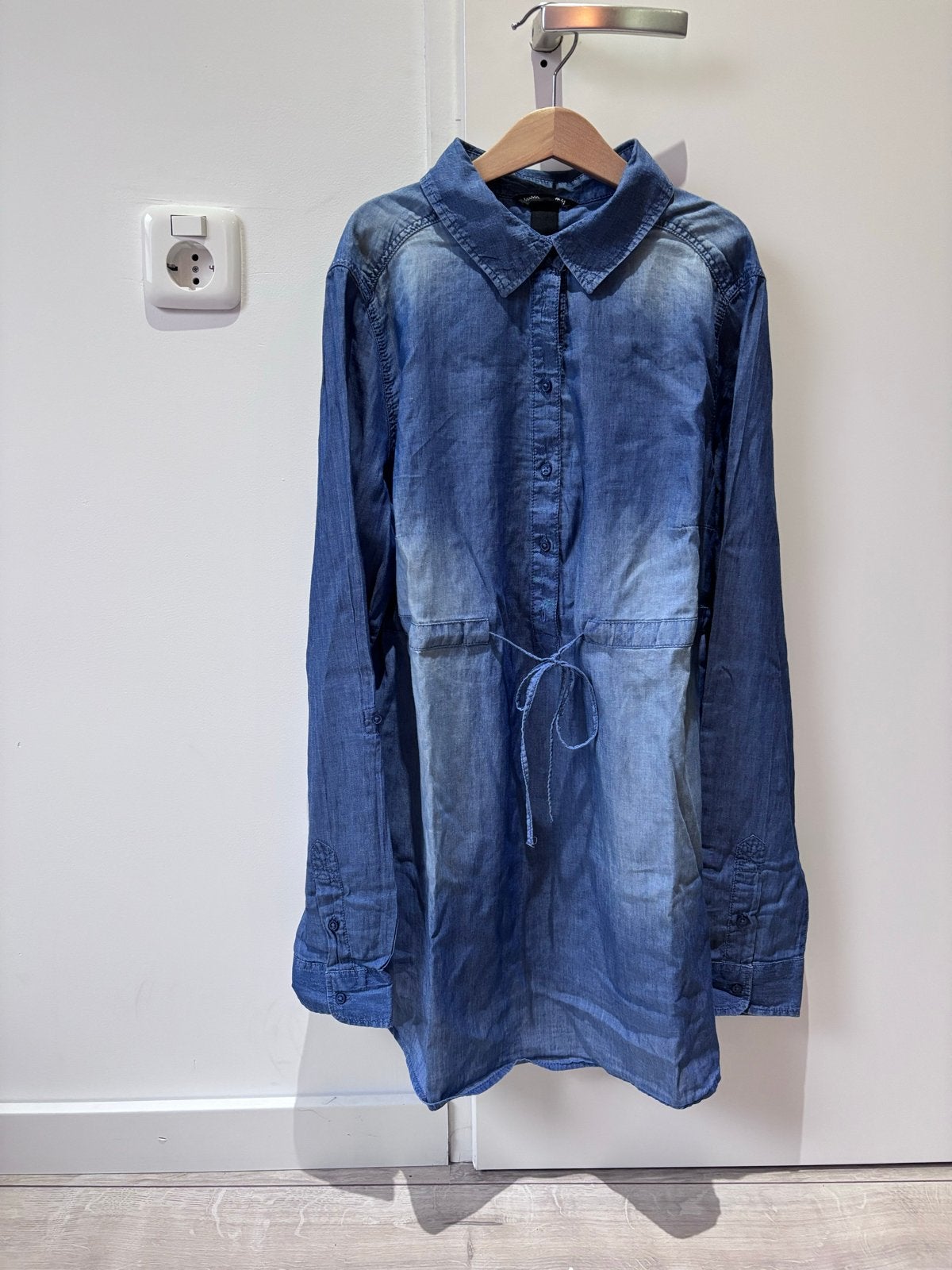 H&M Mama spijkerblouse zwangerschapsblouse maat S, Kleding | Dames, Blauw, Blouse of Tuniek, Ophalen of Verzenden, Zo goed als nieuw