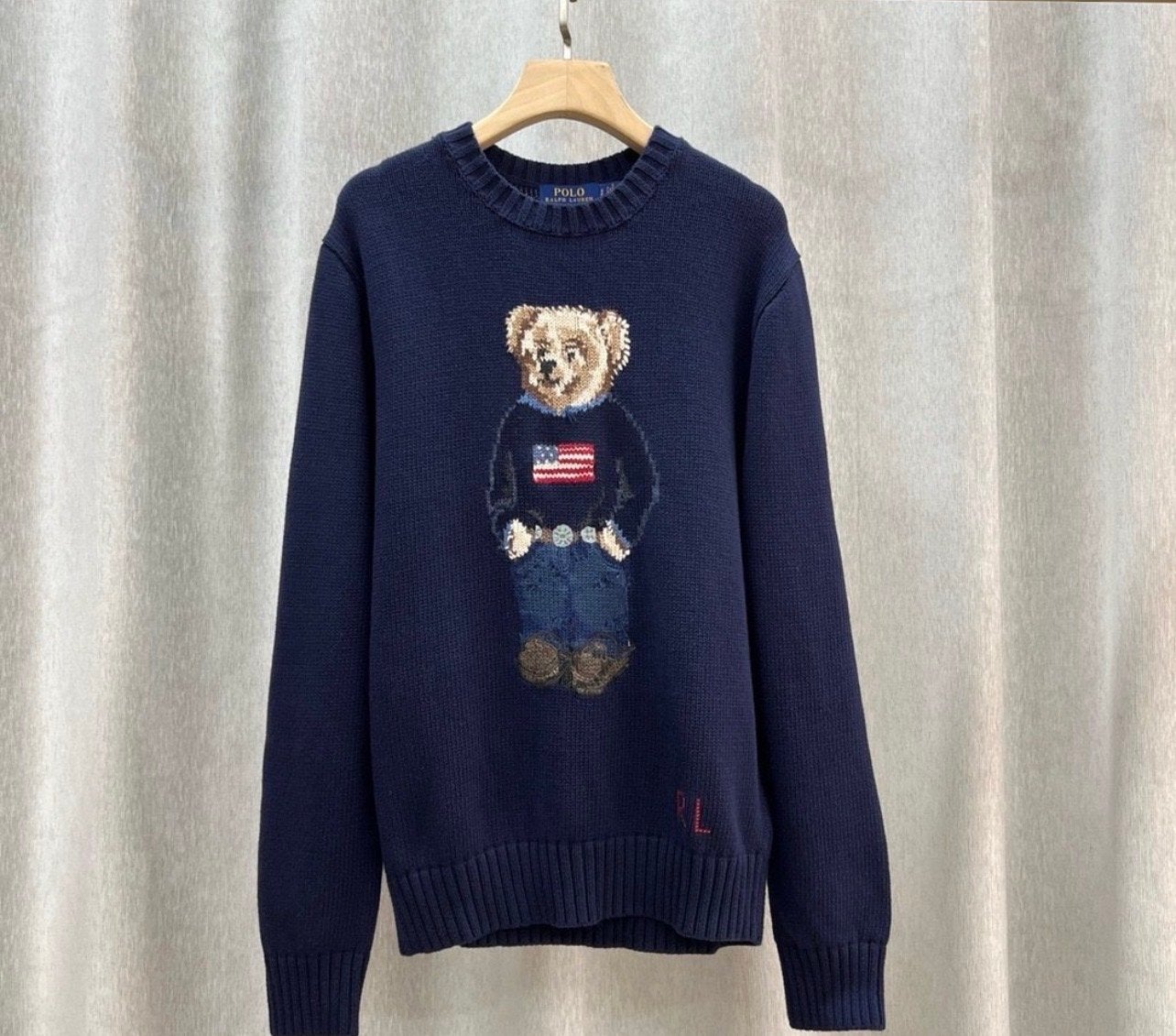 Polo Ralph Lauren trui met iconische Polo Bear, Ophalen of Verzenden, Nieuw, Maat 38/40 (M), Blauw