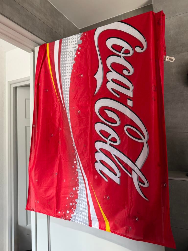 Coca cola vlag rood, Verzamelen, Merken en Reclamevoorwerpen, Ophalen of Verzenden, Zo goed als nieuw, Gebruiksvoorwerp