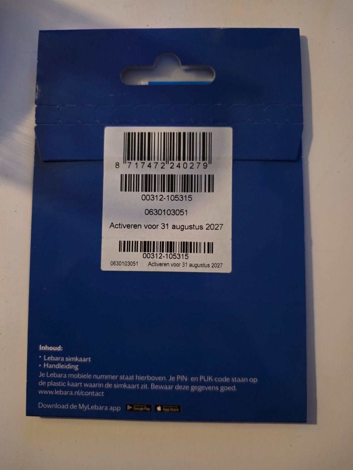 06 30 10 30 51 Lebara Simkaart - Nieuw en Ongeactiveerd, Ophalen of Verzenden, Nieuw, Overige providers, Simkaart
