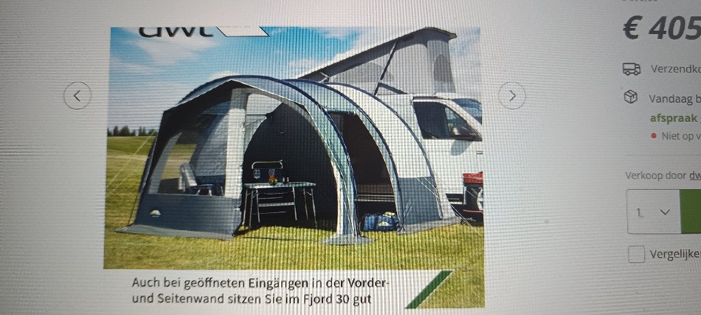 DWT fjord30,tentdoek voor buscamper 35 euro, Ophalen of Verzenden, Nieuw, Tot en met 4