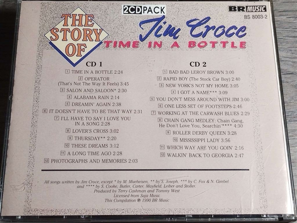 Jim Croce – Time In A Bottle [2 CD], Ophalen of Verzenden, Zo goed als nieuw, Folk