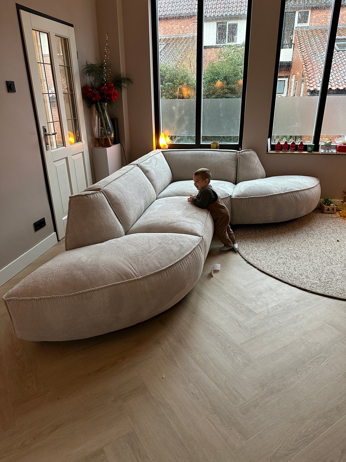 Modulaire beige hoekbank Zitmaxx - New York, Ophalen, Gebruikt, Hoekbank, 300 cm of meer