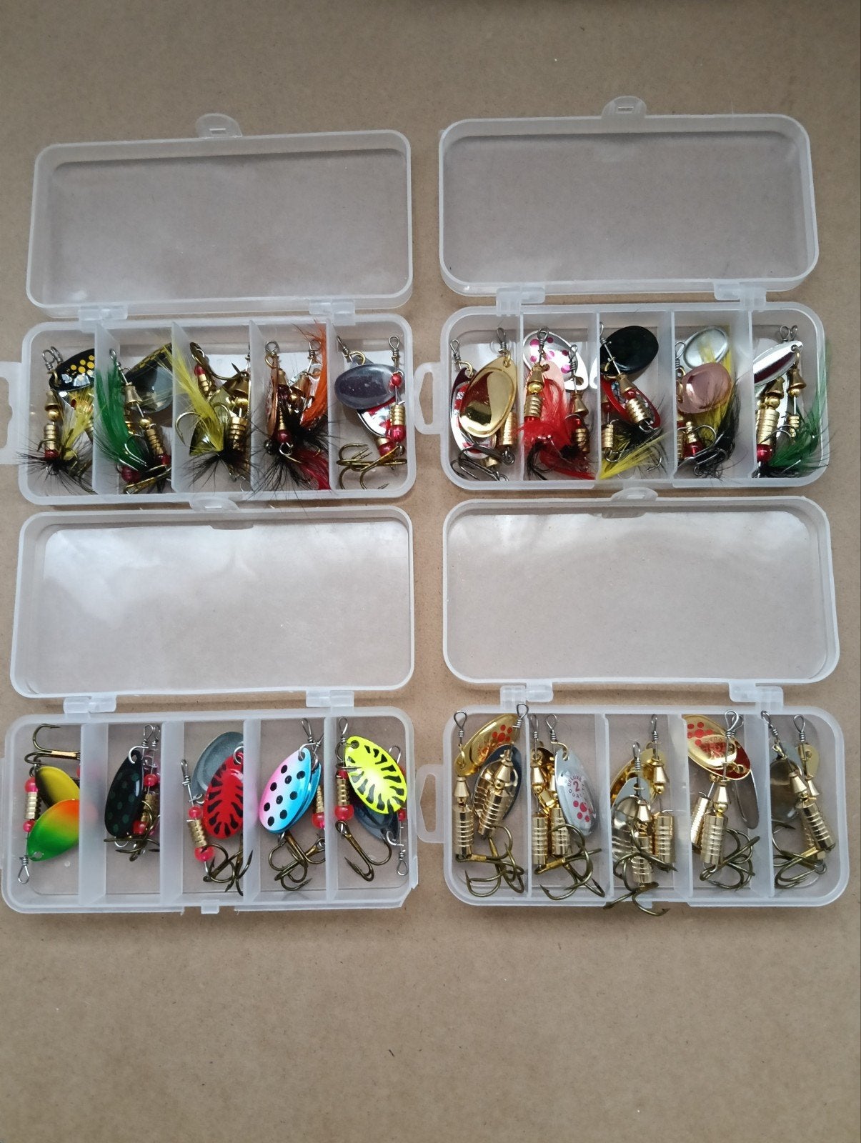 40 Stuks Spinners 3, 5, 7 Gram Diverse Soorten en Kleuren, Watersport en Boten, Hengelsport | Roofvissen, Verzenden, Nieuw, Haak