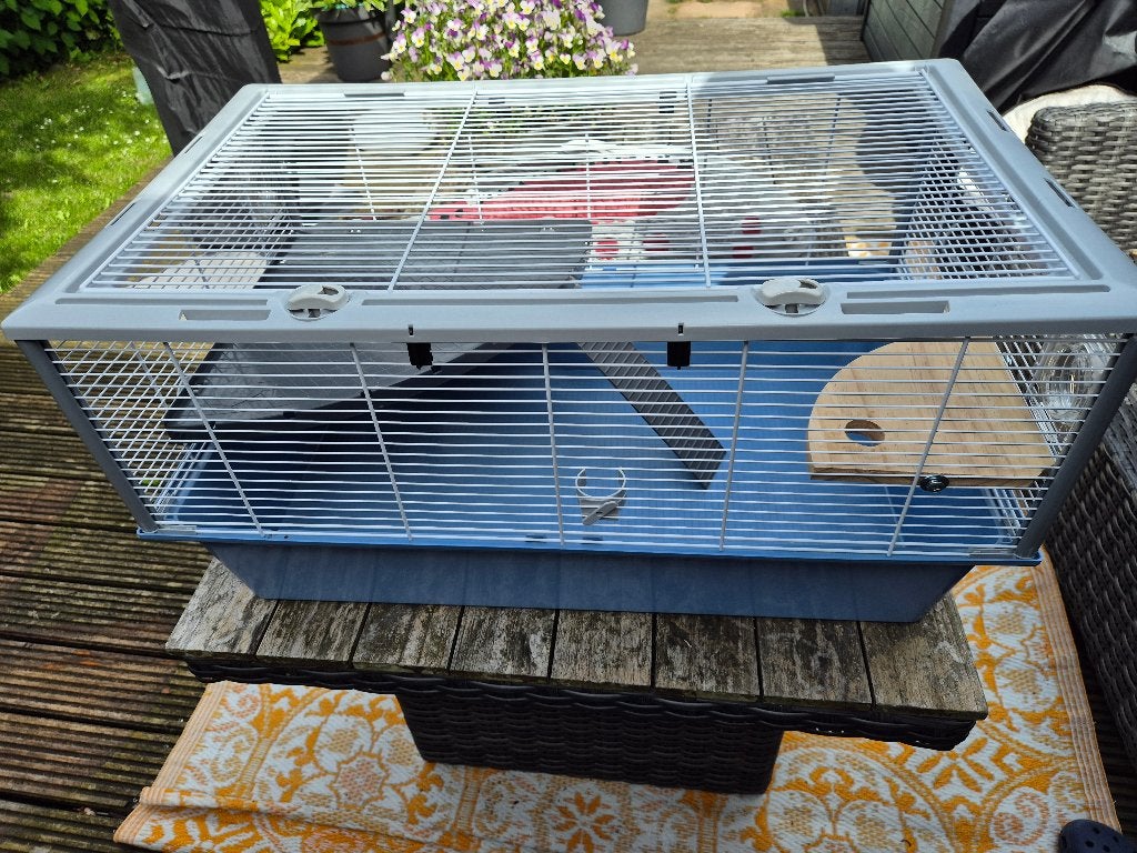 Hamsterkooi 77 x 47 x 37 cm., Kooi, Zo goed als nieuw, Muis, 75 tot 110 cm