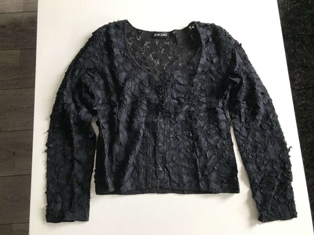 Shirt blauw/zwart jean paul maat 38, Maat 38/40 (M), Jean paul, Blauw, Ophalen of Verzenden