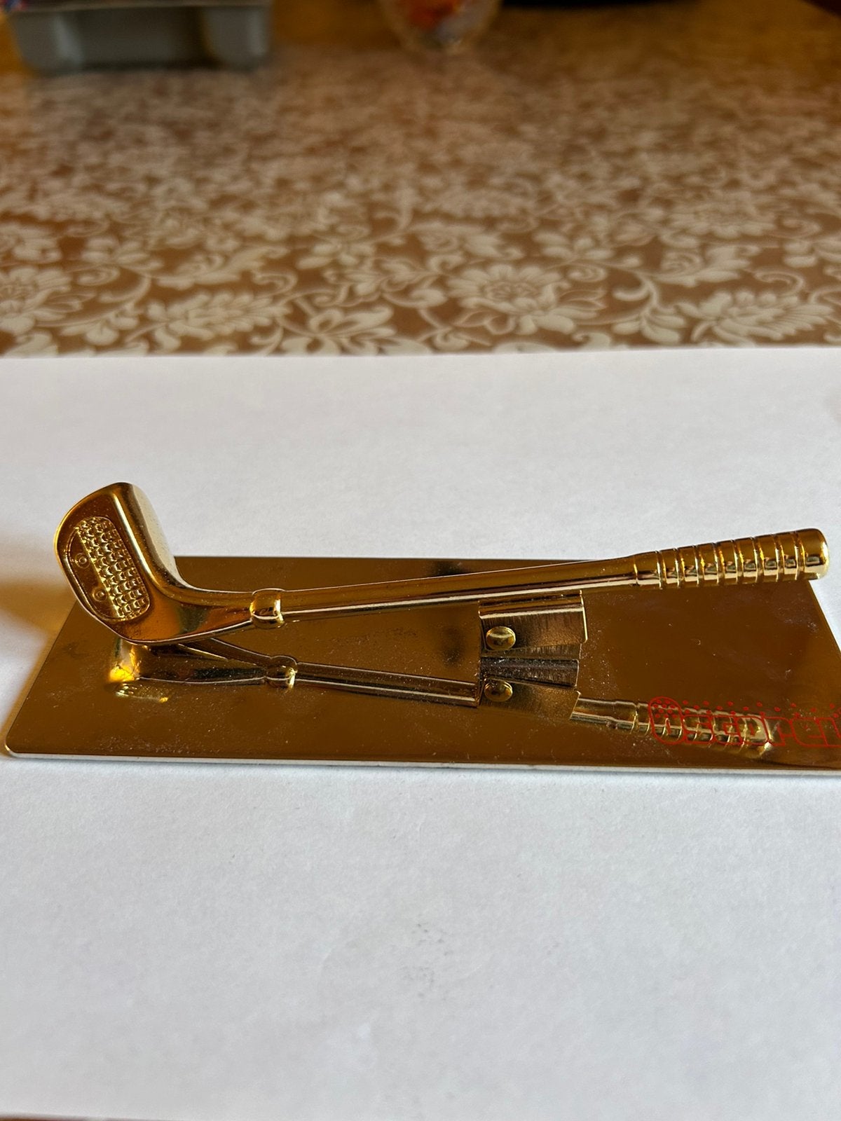 Memohouder/Brievenklem/Presse papier/Golfclub/Retro., Ophalen of Verzenden, Huis en Inrichting