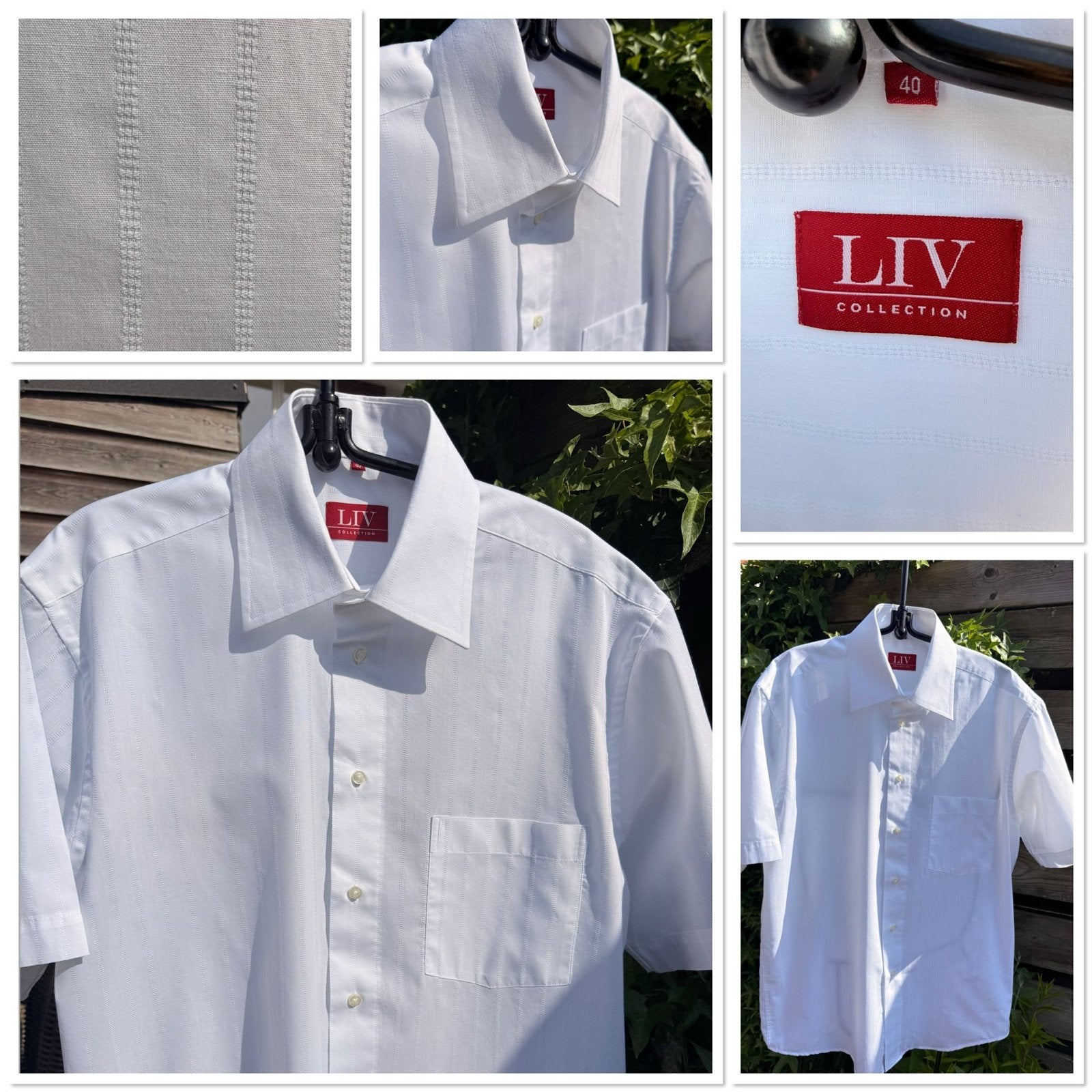 Liv Collection Wit overhemd maat 40, Kleding | Heren, Overhemden, Ophalen of Verzenden, Zo goed als nieuw, Wit, Halswijdte 39/40 (M)