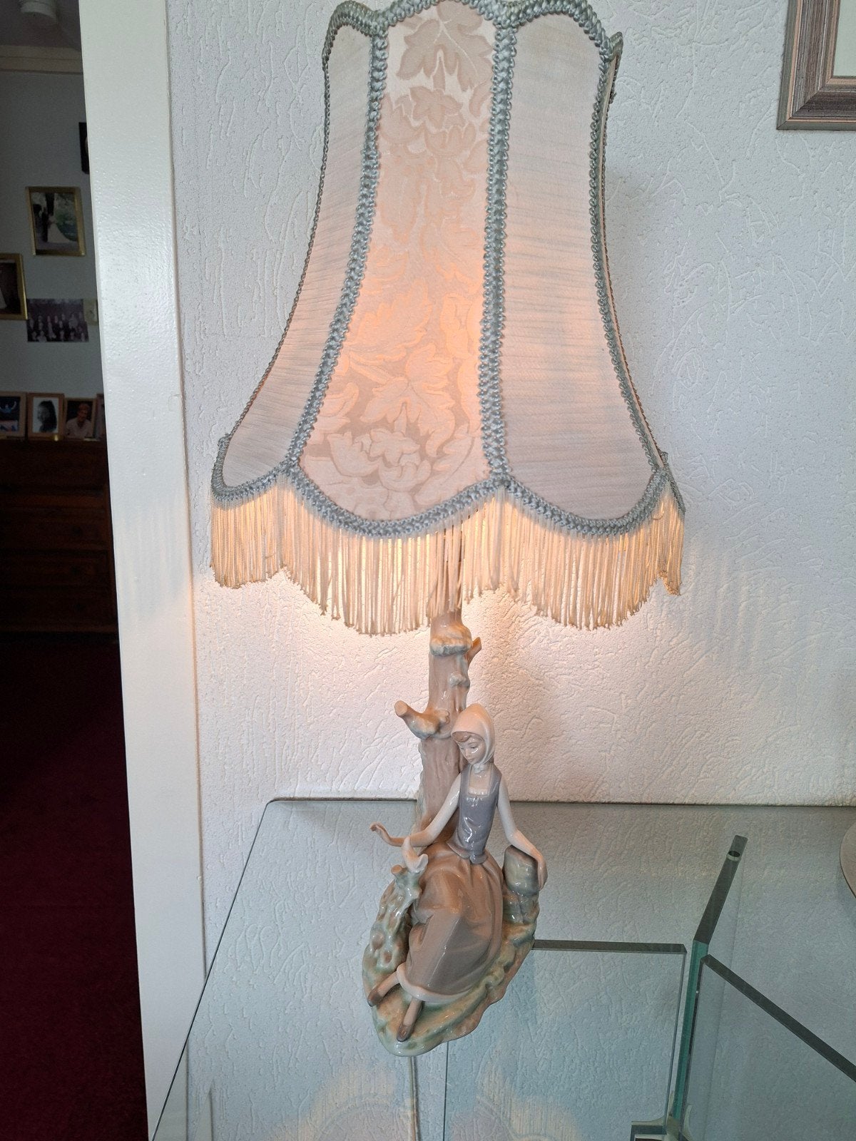 Lladro lamp met bijpassende kap in prima conditie, Ophalen