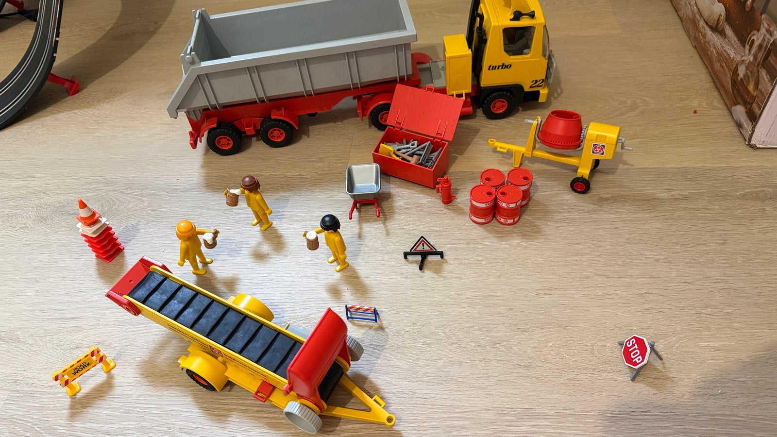 Playmobil Set voor wegwerkers met vrachtwagen en figuren, Ophalen, Gebruikt, Complete set, Voertuig