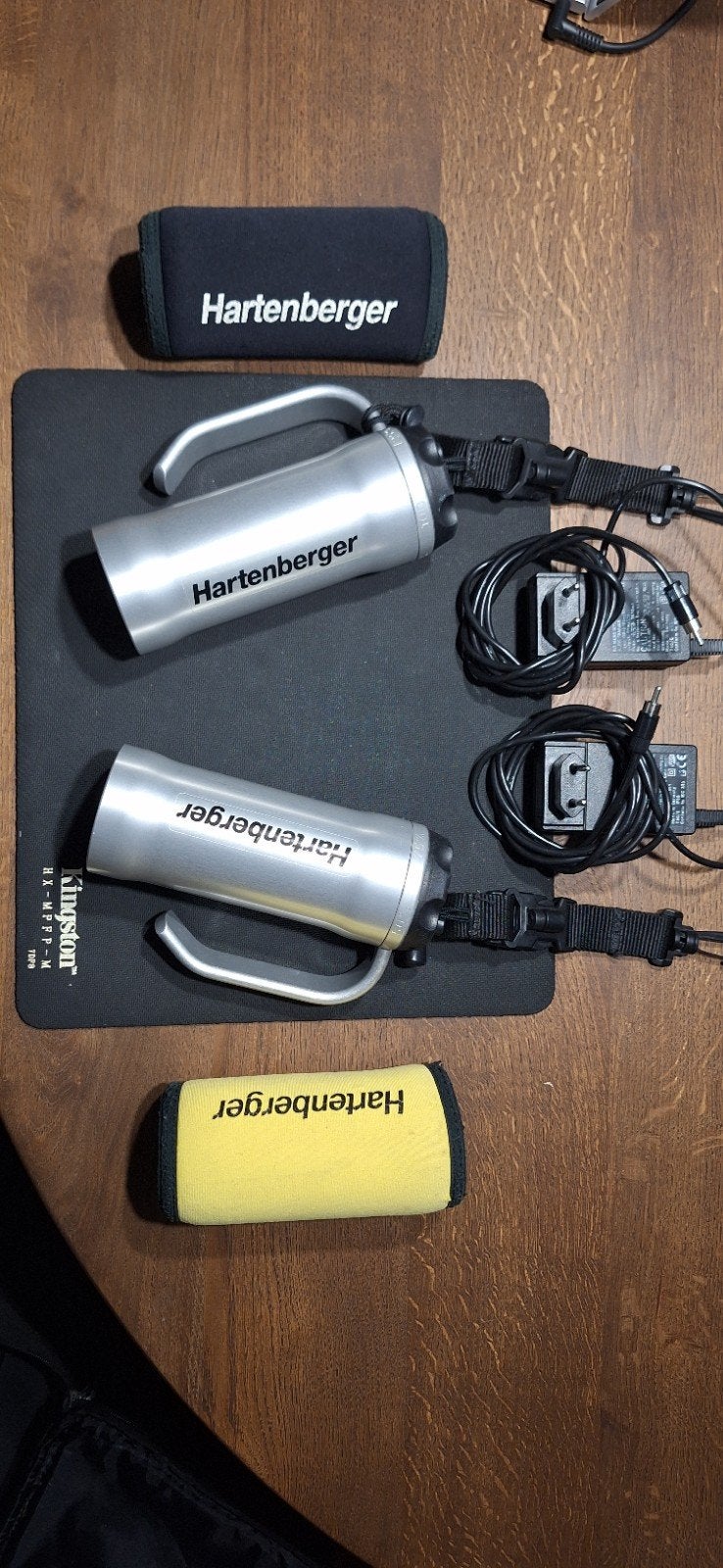 2x Hartenberger halogeen duiklampen met oplader en hoes, Watersport en Boten, Ophalen, Gebruikt, Duiklamp