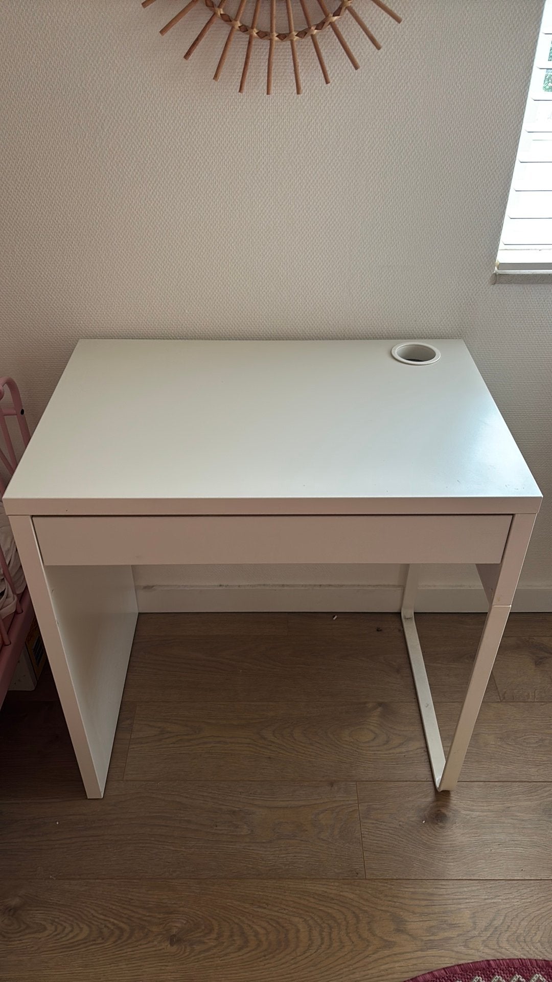 Wit bureau met lade - ikea T.E.A.B., Huis en Inrichting, Ophalen, Gebruikt, Met lades, Spaanplaat of MDF
