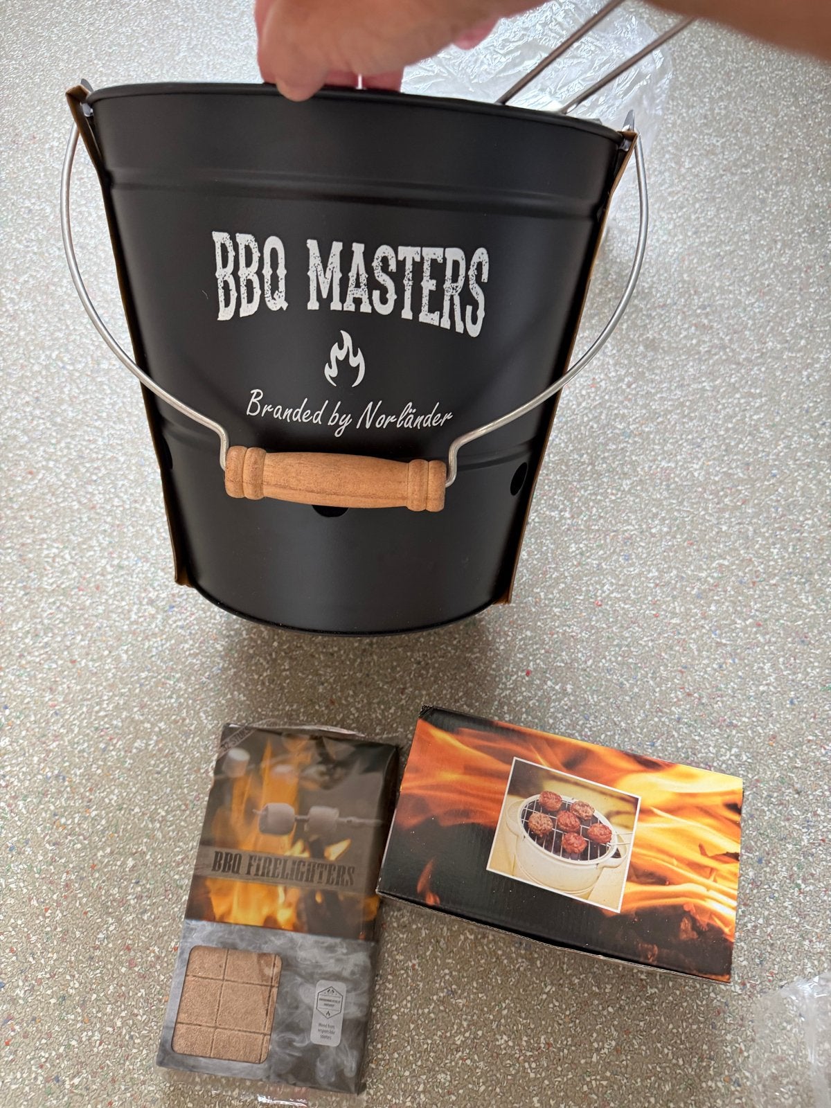 BBQ Masters draagbare barbecue emmer met aanmaakblokjes, Ophalen of Verzenden, Nieuw